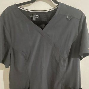 Charcoal Gray Elle Scrub Top